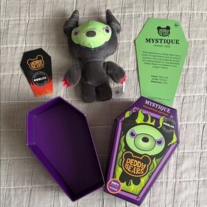 Deddy Bears Mystique Plush – Charcoal Gray & Lime Green Halloween Edition